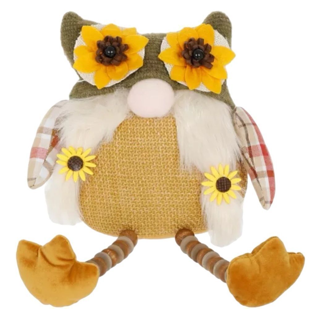 Harvest Fabric Owl Home Accent 14" - Picture 6 of 15
